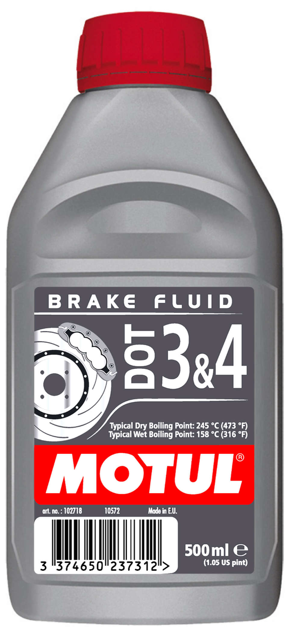 MOTUL DOT 3&4 Brake Fluid (100%синт) 0,5л тормозная жидкость