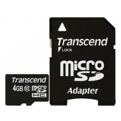 Flash-карта 64GB microSDHC Class10+adapter  Transcend