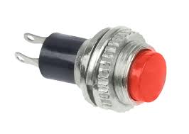 Выключатель-кнопка 220V 2A (2c) ON-OFF металл. Mini (RWD-213)