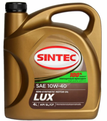 SINTOIL Lux 10W-40  4л (п/синт) SL/CF масло моторное