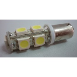 Лампа 12 диодов с цоколем 1 контакт (белый) 12V