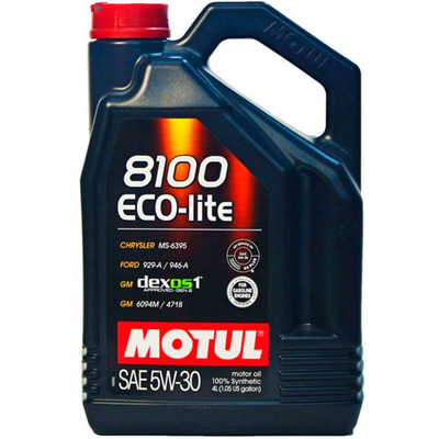 MOTUL 8100 Eco-Lite 5W-30 SN/CF, GF-6a (100%синт) 4л масло моторное (4)