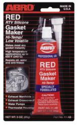 Герметик-прокладка красный до 343С  85гр  ABRO США (12)