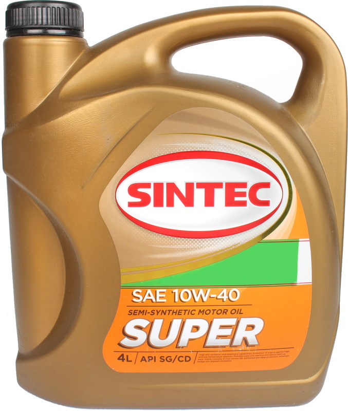 SINTEC Super 10W-40  4л (п/синт) SG/CD масло моторное