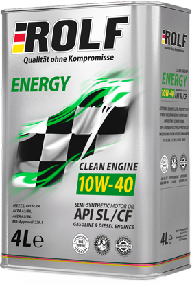 ROLF Energy 10W-40  4л (п/синт) SL/CF масло моторное