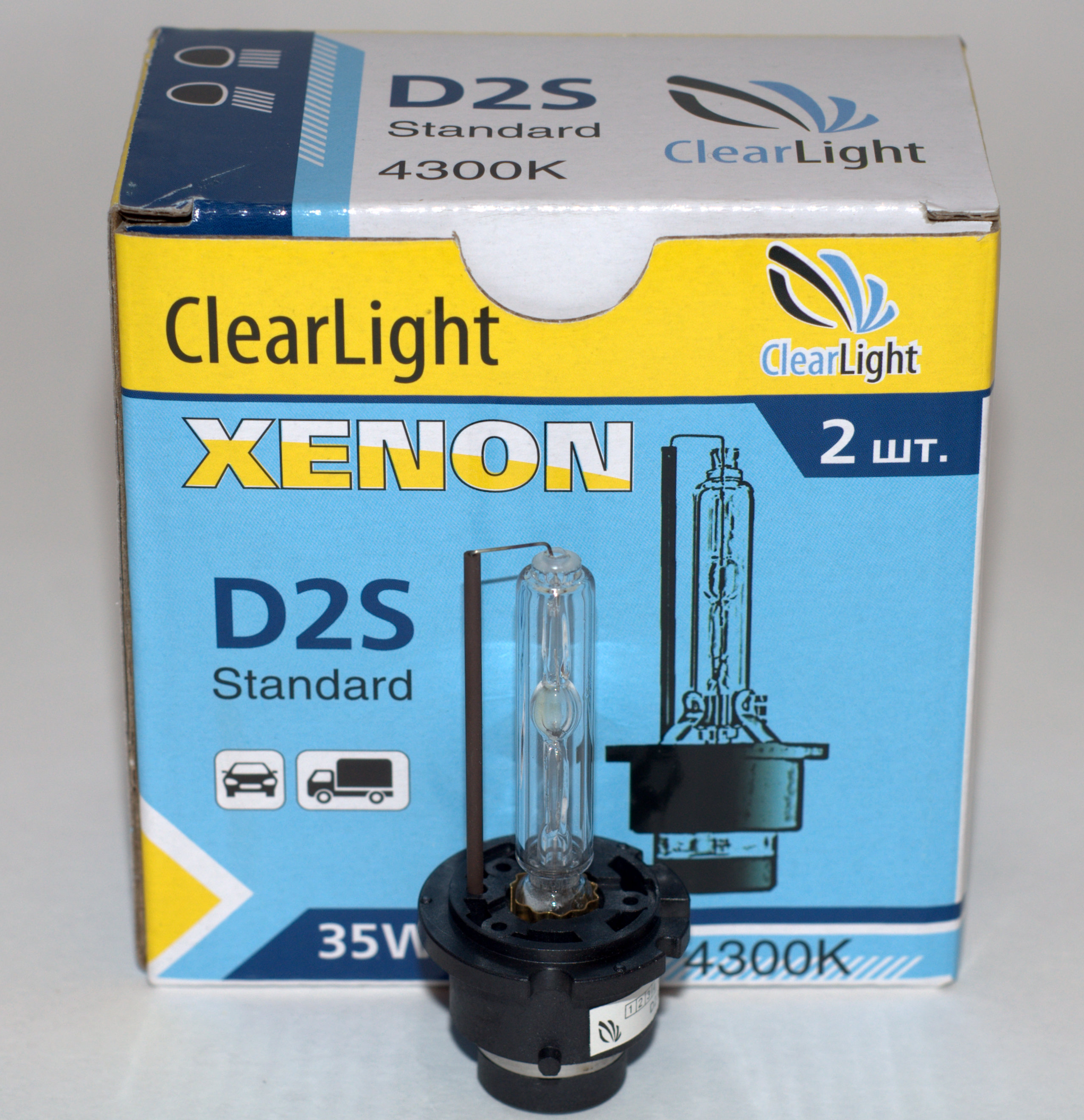 Ксенон D2S 4300K  CLEARLIGHT/MAXLUM/BLUE LIGHT