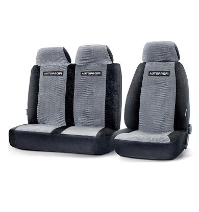 Авточехлы AUTOPROFI GAZель велюр-жаккард (черный/серый) (8пр, водит. и пассаж.кресла)