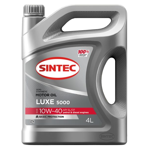 SINTEC Luxe 5000 10w40  4л (п/син)  SL/CF масло моторное