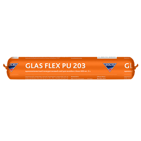 Клей для вклейки стекол полиуретановый (3ч) 600мл SOLID GLAS FLEX PU 203