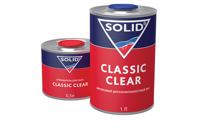 Лак SOLID CLASSIC CLEAR  (1000+500 мл) - 2K  (в комп. с отвердит.)