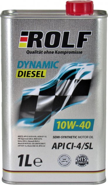 ROLF Dynamic Diesel 10W-40  1л (п/синт) CI-4/CL масло моторное