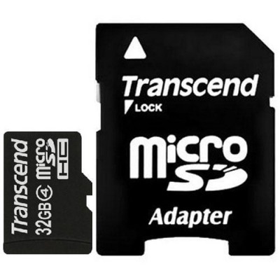 Flash-карта 32GB microSDHC Class10+adapter  Transcend