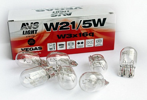 Лампа W21/5W 12V (W3x16g)  AVS Vegas
