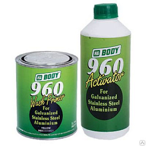 Грунт BODY 960 Желто-зеленый Wash Primer 2К 1л кислотоотвержд., антикорроз. 1:1 +активатор 1л (6)