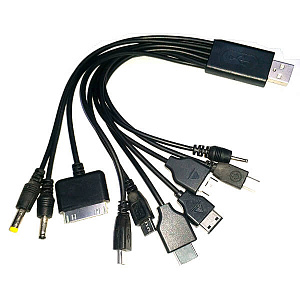 Устройство зарядное для телефона с USB 12/220Вт (10 в 1) FORZA  (#)