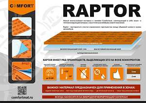 Шумоизоляция Comfort mat Raptor 500*700мм