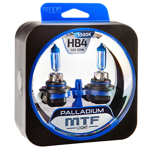 Набор ламп HB4/9006 65W 12V 5500K Palladium  MTF (2шт)