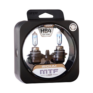 Набор ламп HB4/9006  55W 12V 4100K Iridium  MTF (2шт)