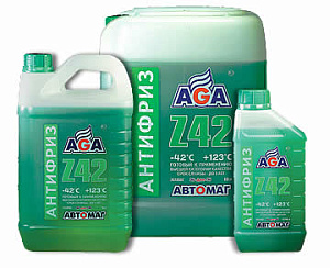 Антифриз AGA Z42  (-42С до +123С) зеленый 5л 