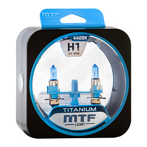 Набор ламп H1  55W 12V 4400K Titanium  MTF (2шт)