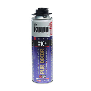 Клей-пена монтажный и стыковочный профессиональный KUDO PUR DÉCOR X10+ 