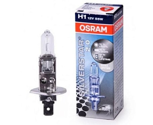 Лампа H1  55W 12V SILVERSTAR OSRAM + 50%