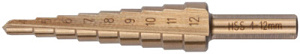 Сверло ступенчатое с кобальтом по металлу  9 ступеней (4-12 мм)