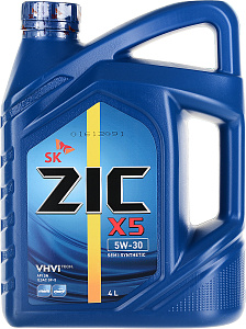 ZIC X5  5W-30 4л (п/синт) SN, GF-5  масло моторное