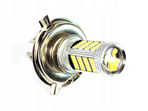 Лампа светодиодная LED H4 12V 35W (P43t) 33SMD (Фарная)