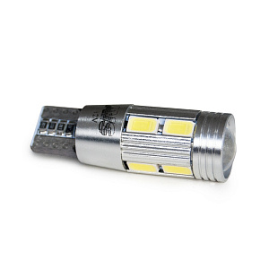 Лампа светодиодная C024 T10 (W2.1x9.5D) CANBUS белая (2 шт) блистер AVS