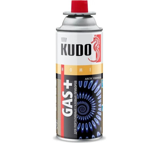 Газ универсальный для портативных газовых приборов 520мл KUDO, продажа с 18 лет.