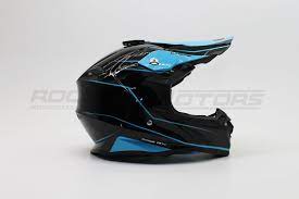 Шлем кроссовый ROCKOT PD-167 UF mumba (M) черный/синий глянец