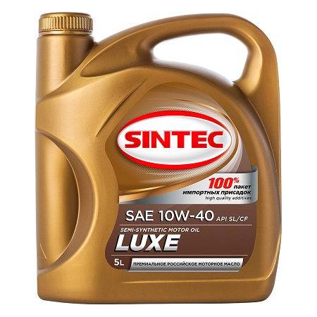 SINTOIL Lux 10W-40  5л (п/синт) SL/CF АКЦИЯ!!! 5л по цене 4л масло моторное