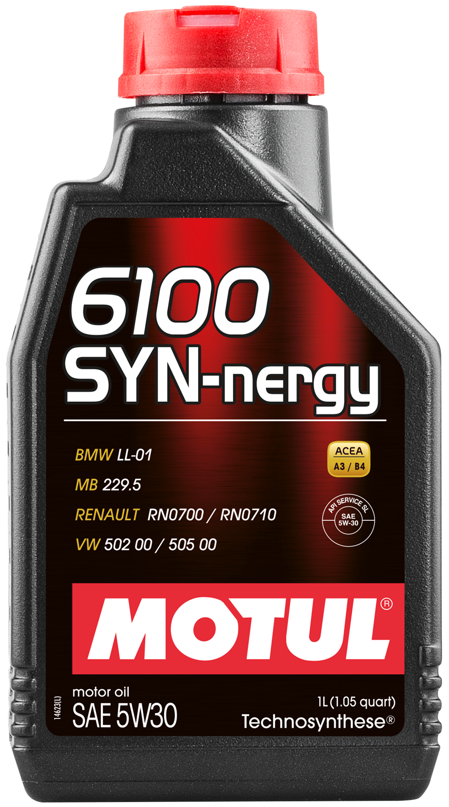 MOTUL 6100 Syn-Nergy + 5W-30 A3/B4, SL, VW 502.00/505.00 (синт) 1л  масло моторное
