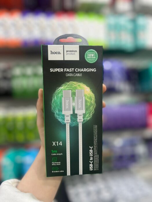 Кабель HOCO X14 Double speed Type-C to Type-C 1 м