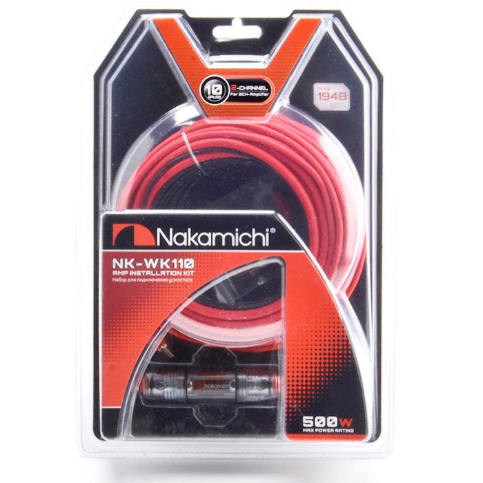 Комплект кабелей для 2-х канальный усилителя 10Ga NAKAMICHI