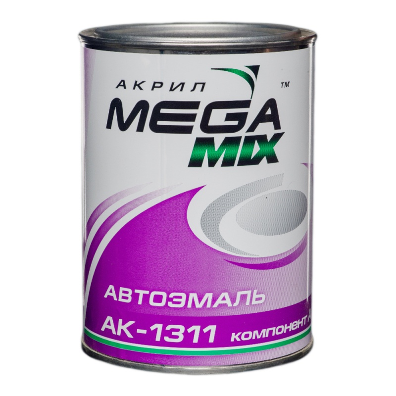 Эмаль акриловая Белая 202 0,8кг MEGA MIX  (6)