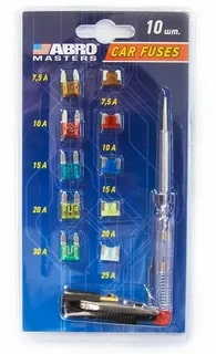 Набор предохранителей с индикаторной отверткой (мини, микро) ABRO