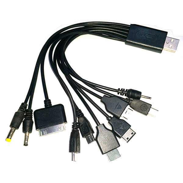 Устройство зарядное для телефона с USB 12/220Вт (10 в 1) FORZA  (#)