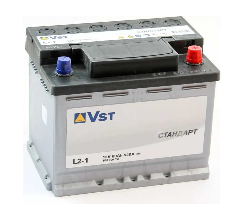 Аккумулятор VST Стандарт 6CT-60.0 60Ач (обратная полярность) 513*225*225