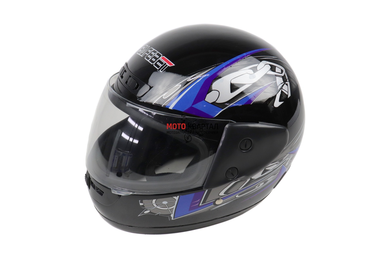 Шлем интеграл SAFEBET HF-101 Q42 чёрный, серый 