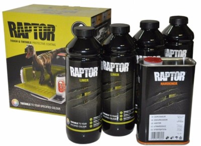 Покрытие защитное повышенной прочности, черное, с отверд. 2K U-POL  4 + 1 RAPTOR