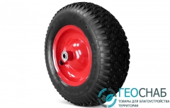 Колесо тачки садовой 15х6.00-6" (W12/16) симметр. ступица L135мм, подшипник, камера