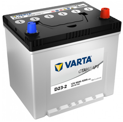 Аккумулятор VARTA Стандарт 6CT-60.0 60Ач (обратная полярность) 12В 520А 230*175*223 Азия