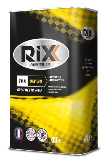RIXX TP X 0W30 SN/CF С2/С3 4л масло моторное (4)