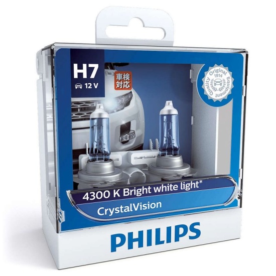 Лампа H7  55W 12V Crystal Vision Ultra+ W5W PHILIPS 2шт