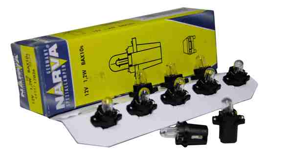 Лампа 2W с патроном Bax 10s 12V  NARVA