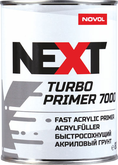 Грунт NOVOL Next Turbo Primer 7000 ММ 4+1 акриловый белый, быстросохн. 0,8л+отв. 0.2л(6)