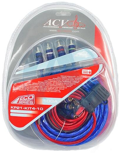 Комплект кабелей ACV 4-кан усилит. 10AWG ECO