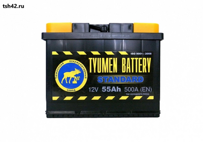 Аккумулятор ТЮМЕНЬ Standart 6CT-55.1L   (прямая полярность)